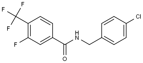 Benzamide, N-[(4-chlorophenyl)methyl]-3-fluoro-4-(trifluoromethyl)- Structure