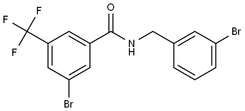 Benzamide, 3-bromo-N-[(3-bromophenyl)methyl]-5-(trifluoromethyl)- Structure