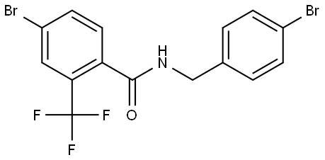 Benzamide, 4-bromo-N-[(4-bromophenyl)methyl]-2-(trifluoromethyl)- Structure