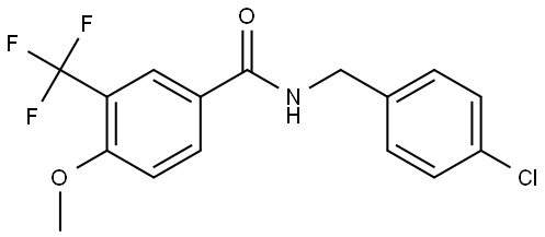 Benzamide, N-[(4-chlorophenyl)methyl]-4-methoxy-3-(trifluoromethyl)- Structure