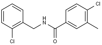 Benzamide, 4-chloro-N-[(2-chlorophenyl)methyl]-3-methyl- Structure