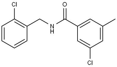 Benzamide, 3-chloro-N-[(2-chlorophenyl)methyl]-5-methyl- Structure