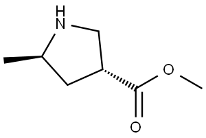 (3R,5R)-methyl 5-methylpyrrolidine-3-carboxylate Structure