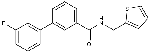 1,1'-Biphenyl]-3-carboxamide, 3'-fluoro-N-(2-thienylmethyl)- Structure