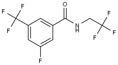 Benzamide, 3-fluoro-N-(2,2,2-trifluoroethyl)-5-(trifluoromethyl)- Structure