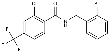 Benzamide, N-[(2-bromophenyl)methyl]-2-chloro-4-(trifluoromethyl)- Structure