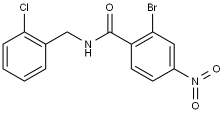 2-bromo-N-(2-chlorobenzyl)-4-nitrobenzamide Structure