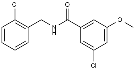 Benzamide, 3-chloro-N-[(2-chlorophenyl)methyl]-5-methoxy- Structure