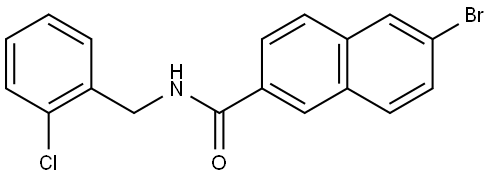 2-Naphthalenecarboxamide, 6-bromo-N-[(2-chlorophenyl)methyl]- Structure