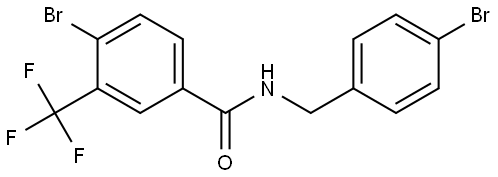 Benzamide, 4-bromo-N-[(4-bromophenyl)methyl]-3-(trifluoromethyl)- Structure