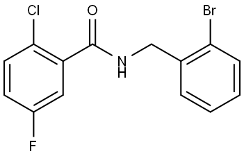 Benzamide, N-[(2-bromophenyl)methyl]-2-chloro-5-fluoro- Structure