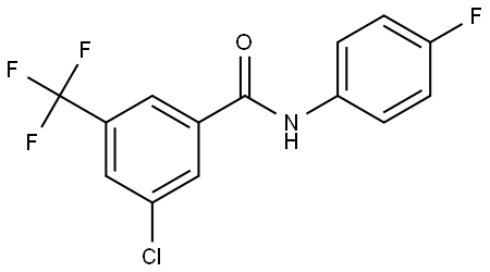 Benzamide, 3-chloro-N-(4-fluorophenyl)-5-(trifluoromethyl)- Structure