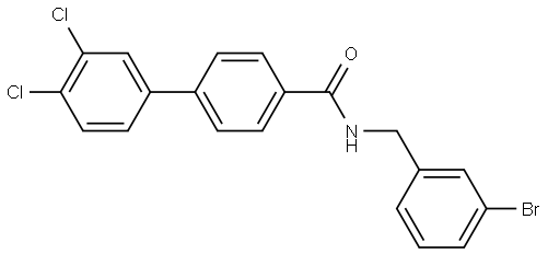 1,1'-Biphenyl]-4-carboxamide, N-[(3-bromophenyl)methyl]-3',4'-dichloro- Structure