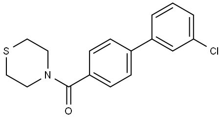 Methanone, (3'-chloro[1,1'-biphenyl]-4-yl)-4-thiomorpholinyl- Structure