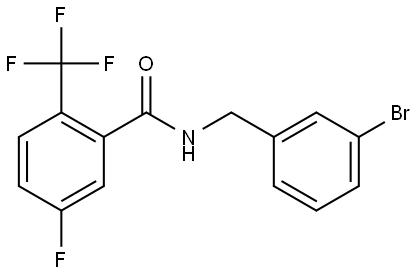 Benzamide, N-[(3-bromophenyl)methyl]-5-fluoro-2-(trifluoromethyl)- Structure