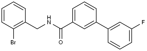 1,1'-Biphenyl]-3-carboxamide, N-[(2-bromophenyl)methyl]-3'-fluoro- Structure