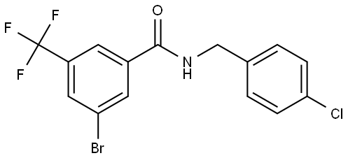 Benzamide, 3-bromo-N-[(4-chlorophenyl)methyl]-5-(trifluoromethyl)- Structure