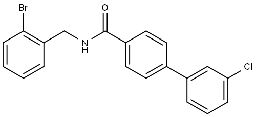 1,1'-Biphenyl]-4-carboxamide, N-[(2-bromophenyl)methyl]-3'-chloro- Structure