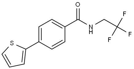 Benzamide, 4-(2-thienyl)-N-(2,2,2-trifluoroethyl)- Structure