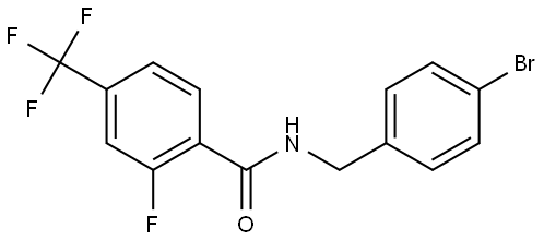 Benzamide, N-[(4-bromophenyl)methyl]-2-fluoro-4-(trifluoromethyl)- Structure