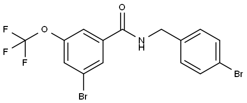 Benzamide, 3-bromo-N-[(4-bromophenyl)methyl]-5-(trifluoromethoxy)- Structure