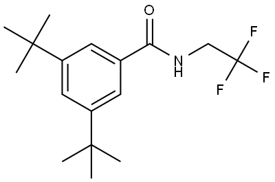 Benzamide, 3,5-bis(1,1-dimethylethyl)-N-(2,2,2-trifluoroethyl)- Structure