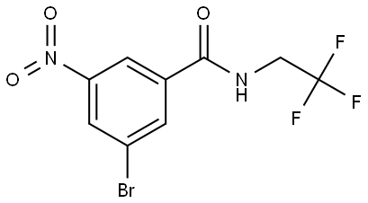 3-bromo-5-nitro-N-(2,2,2-trifluoroethyl)benzamide Structure