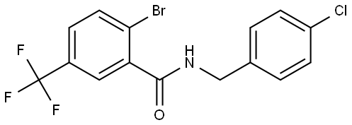 Benzamide, 2-bromo-N-[(4-chlorophenyl)methyl]-5-(trifluoromethyl)- Structure