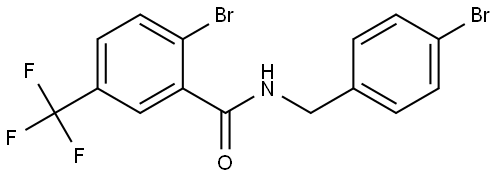 Benzamide, 2-bromo-N-[(4-bromophenyl)methyl]-5-(trifluoromethyl)- Structure