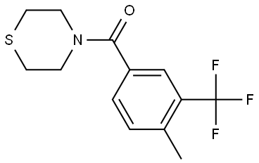 (4-methyl-3-(trifluoromethyl)phenyl)(thiomorpholino)methanone Structure