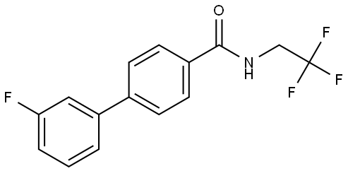 1,1'-Biphenyl]-4-carboxamide, 3'-fluoro-N-(2,2,2-trifluoroethyl)- Structure