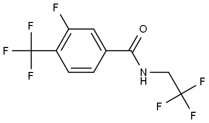 Benzamide, 3-fluoro-N-(2,2,2-trifluoroethyl)-4-(trifluoromethyl)- Structure