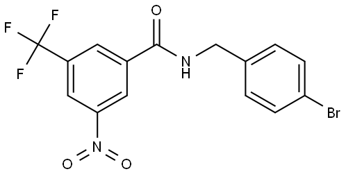 N-(4-bromobenzyl)-3-nitro-5-(trifluoromethyl)benzamide Structure