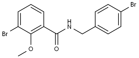 Benzamide, 3-bromo-N-[(4-bromophenyl)methyl]-2-methoxy- Structure