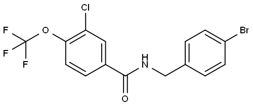 Benzamide, N-[(4-bromophenyl)methyl]-3-chloro-4-(trifluoromethoxy)- Structure