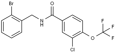 Benzamide, N-[(2-bromophenyl)methyl]-3-chloro-4-(trifluoromethoxy)- Structure