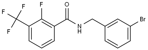 Benzamide, N-[(3-bromophenyl)methyl]-2-fluoro-3-(trifluoromethyl)- Structure