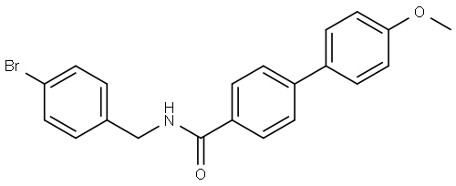 1,1'-Biphenyl]-4-carboxamide, N-[(4-bromophenyl)methyl]-4'-methoxy- 구조식 이미지