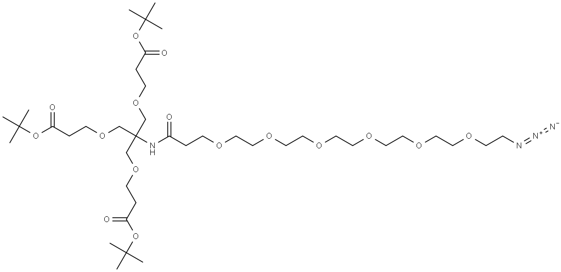 Azido-PEG6-Amido-tri-(tbutoxycarbonylethoxymethyl)-methane Structure