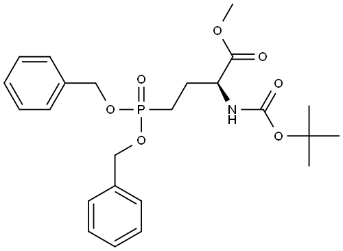 methyl (S)-4-(bis(benzyloxy)phosphoryl)-2-((tert-butoxycarbonyl)amino)butanoate Structure