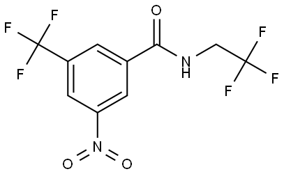 3-nitro-N-(2,2,2-trifluoroethyl)-5-(trifluoromethyl)benzamide Structure