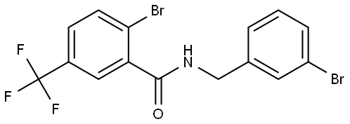 Benzamide, 2-bromo-N-[(3-bromophenyl)methyl]-5-(trifluoromethyl)- Structure