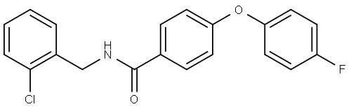 Benzamide, N-[(2-chlorophenyl)methyl]-4-(4-fluorophenoxy)- Structure