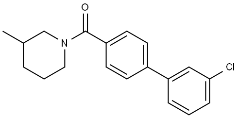 Methanone, (3'-chloro[1,1'-biphenyl]-4-yl)(3-methyl-1-piperidinyl)- Structure