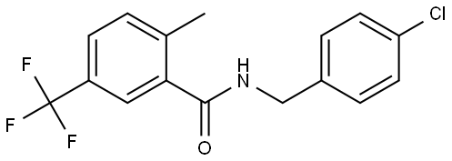 Benzamide, N-[(4-chlorophenyl)methyl]-2-methyl-5-(trifluoromethyl)- Structure