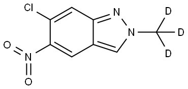 6-Chloro-2-methyl-5-nitro-2H-indazole-d3 Structure