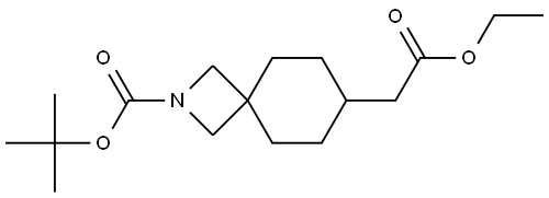 tert-butyl 7-(2-ethoxy-2-oxo-ethyl)-2-azaspiro[3.5]nonane-2-carboxylate Structure