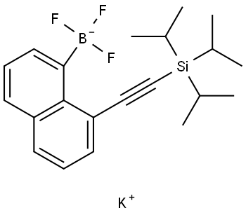 triisopropyl(((8-potassium trifluoroborate-2-yl)naphthalene-1-yl)ethynyl)silane 구조식 이미지