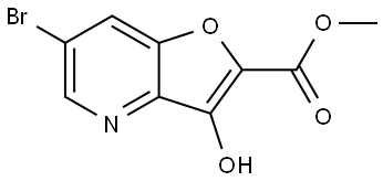 methyl 6-bromo-3-hydroxyfuro[3,2-b]pyridine-2-carboxylate 구조식 이미지