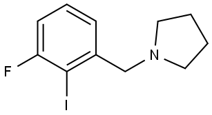 Pyrrolidine, 1-[(3-fluoro-2-iodophenyl)methyl]- Structure